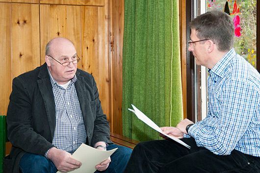 Erwin Henkel im Gesprch mit Joachim Striepecke.