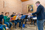 Der Posaunenchor der Elisabethkirche Marburg beim Spielen eines Stcks.